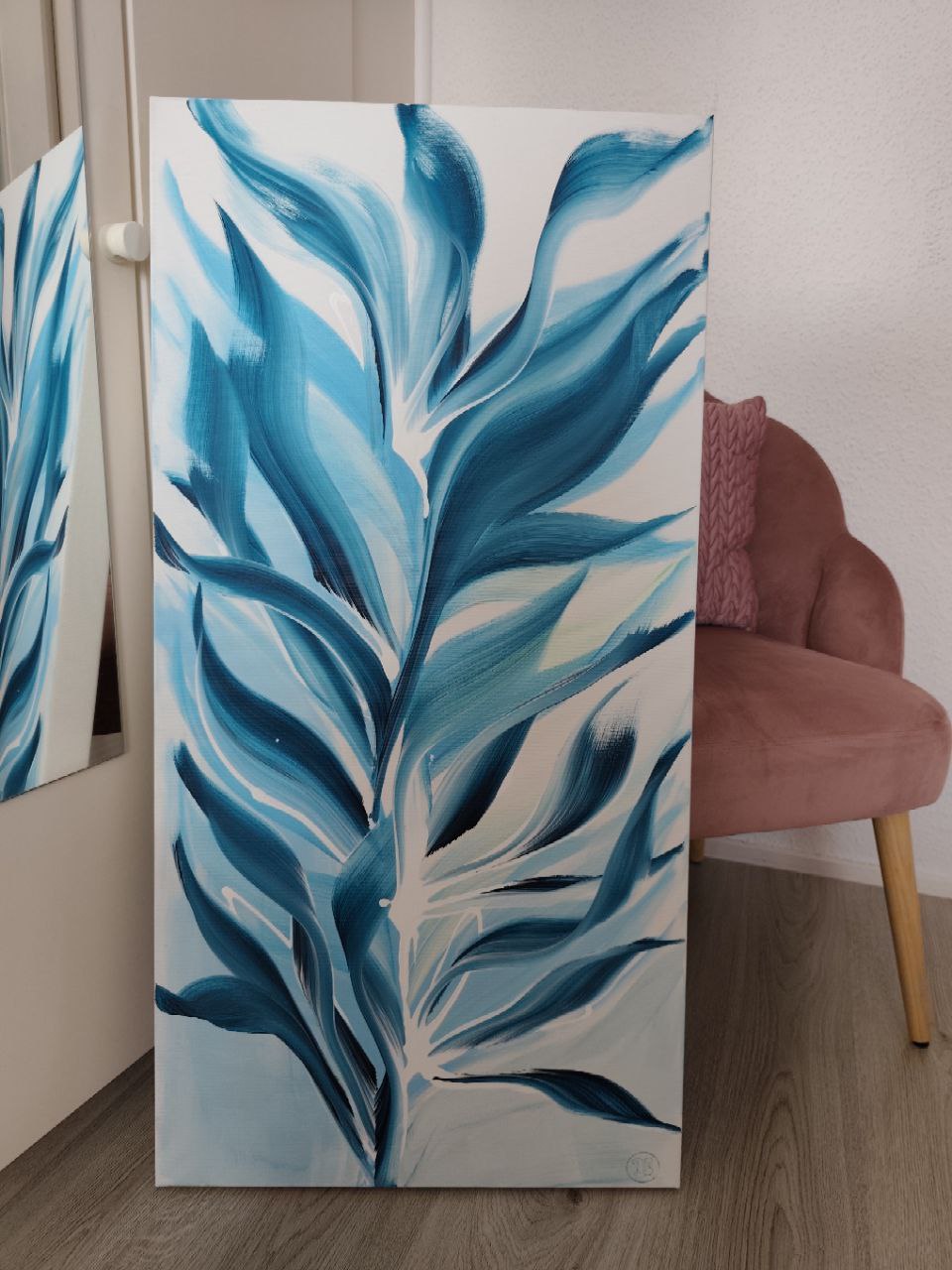 Florale Welle – 50×100 cm