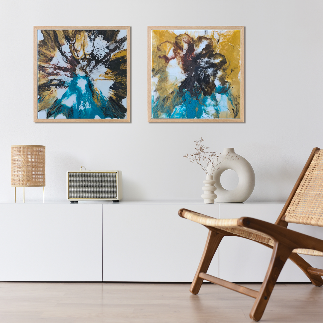 Elemental Flow – 40x40 cm (2-teilig)“
