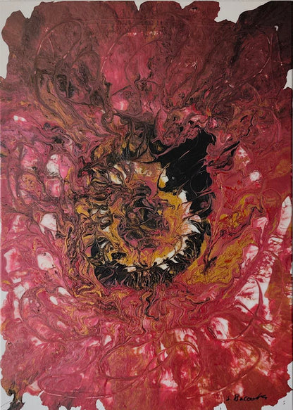 Crimson Bloom – 50×70 cm