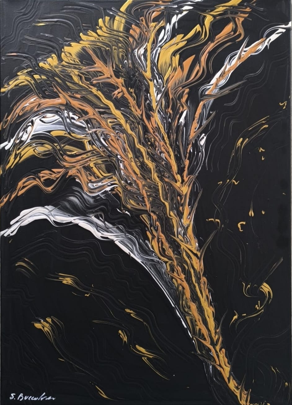 Golden Flame – 50×70 cm