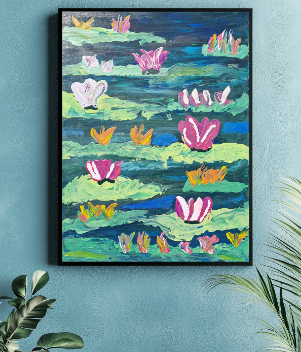 Wasserballett in Farbe – 60×80 cm
