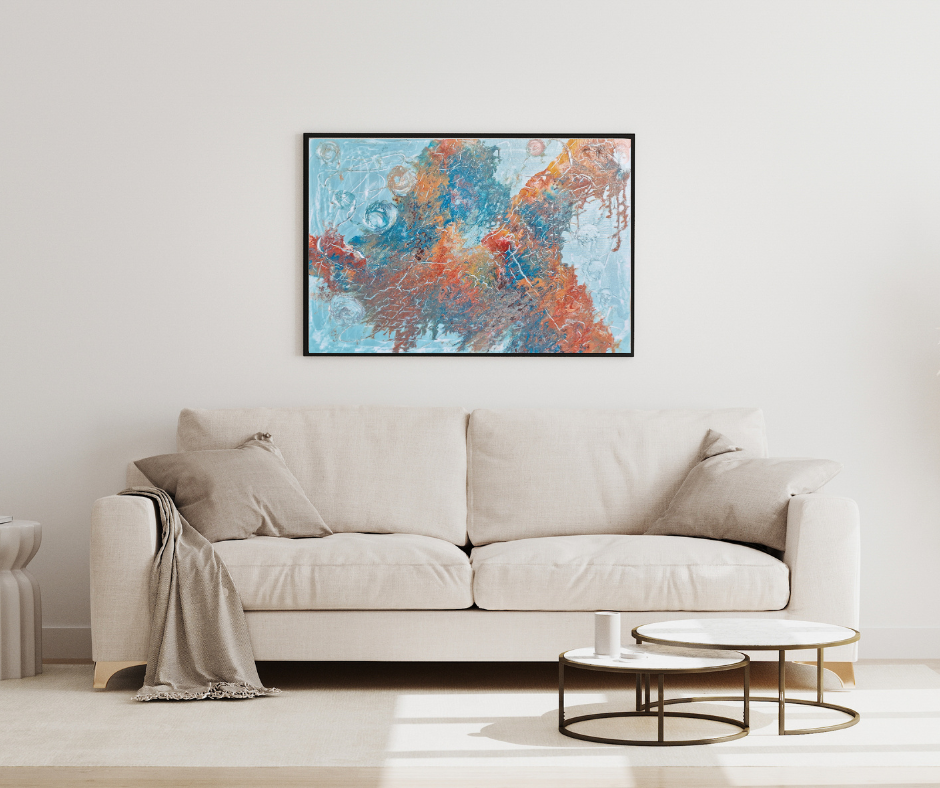 Feuer trifft Eis – 100×70 cm