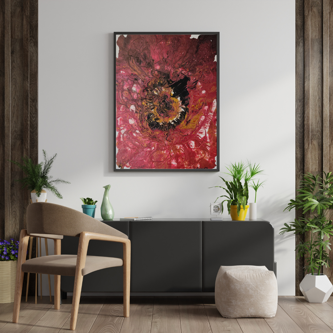 Crimson Bloom – 50×70 cm