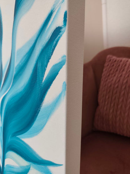 Florale Welle – 50×100 cm