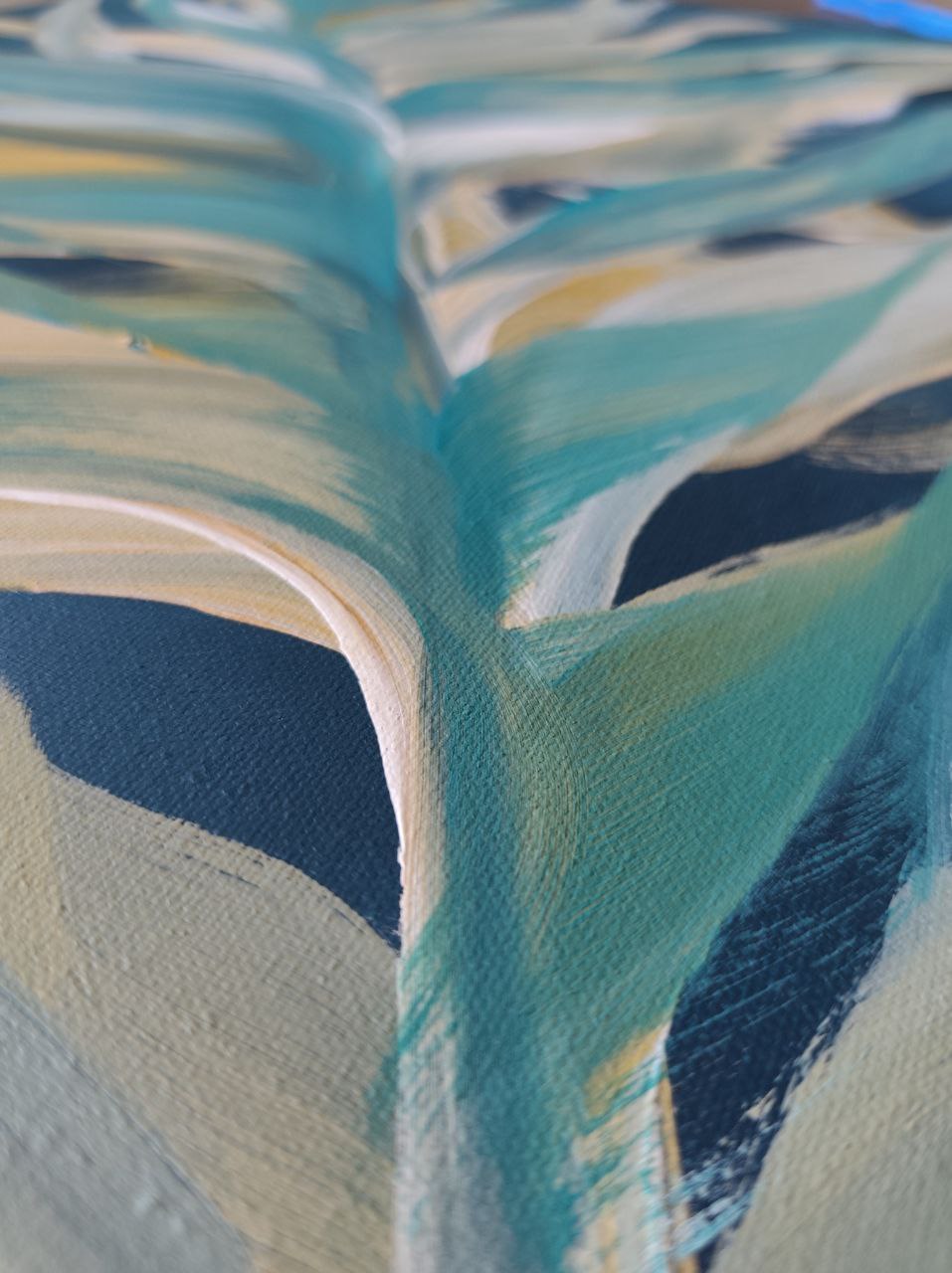 Florale Welle – 50×100 cm
