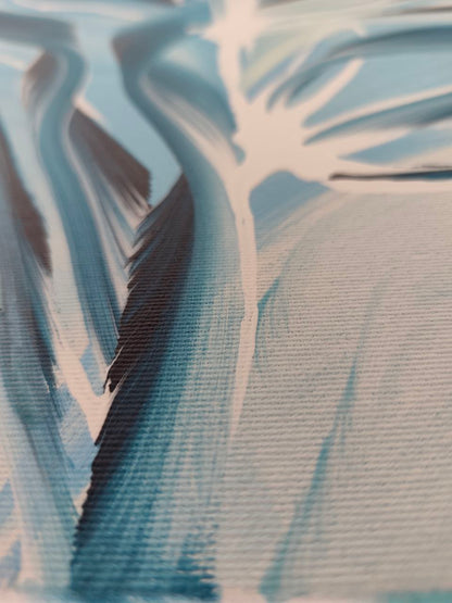 Florale Welle – 50×100 cm