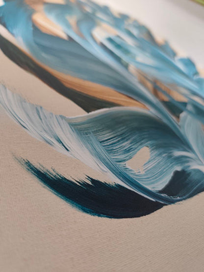 Florale Welle – 50×100 cm